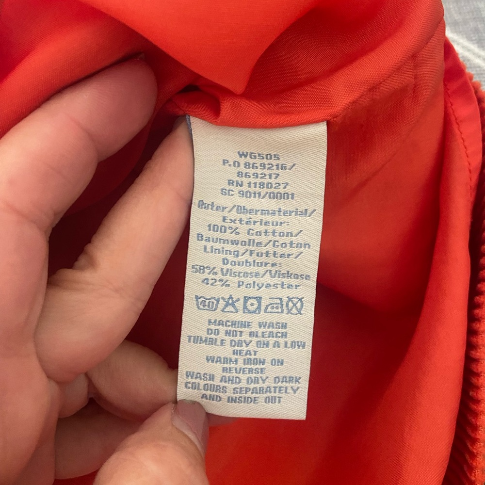 Boden | Pumpkin Orange Corduroy Wrap Style Skirt - Picture 15 of 15